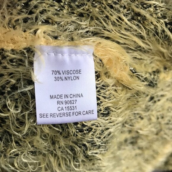 Violetruby Black Yellow Knit long line Eyelash Sweater Size S - Picture 4 of 6